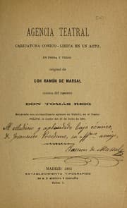 Tapa de Agencia teatral