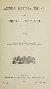 Tapa de Annual sanitary report of the Province of Assam