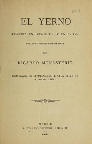 Tapa de El yerno