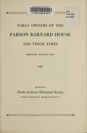 Tapa de Early owners of the Parson Barnard House and their times