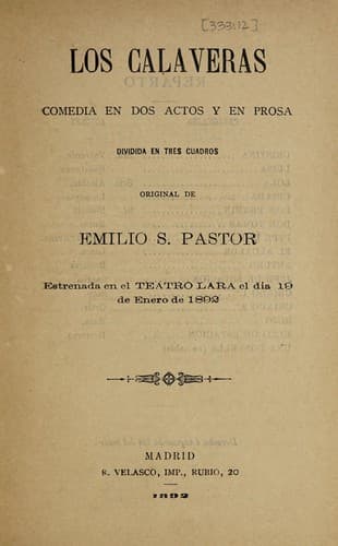 Tapa de Los calaveras