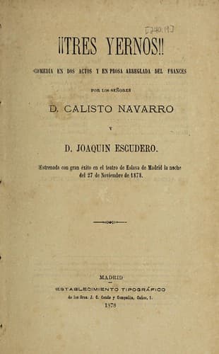 Tapa de Tres yernos!