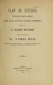 Tapa de Plan de estudios