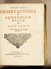 Tapa de Isaaci Vossii Observationes ad Pomponium Melam De situ orbis