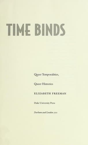Tapa de Time binds