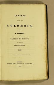 Tapa de Letters written from Colombia, during a journey from Caracas to Bogotá, and thence to Santa Martha, in 1823
