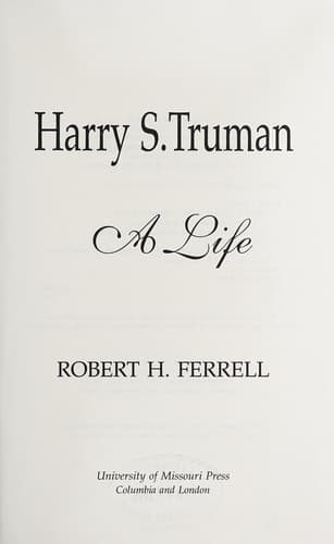Tapa de Harry S. Truman