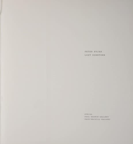 Tapa de Peter Hujar