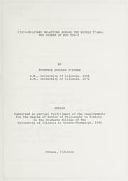 Tapa de Civil-military relations during the middle T'ang