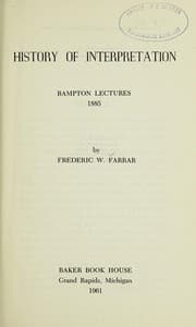 Tapa de History of interpretation