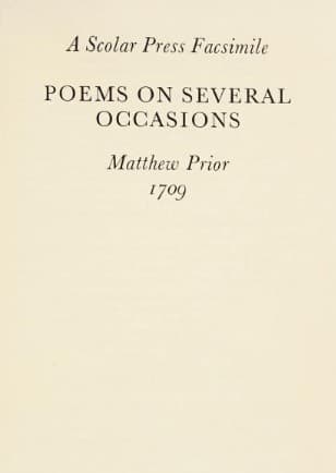 Tapa de Poems on Several Occasions