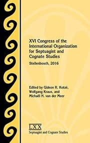 Tapa de XVI Congress of the International Organization for Septuagint and Cognate Studies