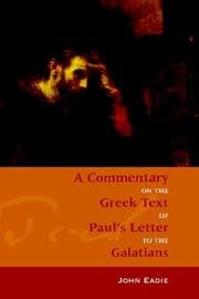 Tapa de Commentary on Galatians