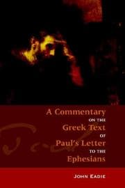 Tapa de Commentary on Ephesians