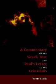 Tapa de Commentary on the Greek text of Paul's Letter to the Colossians