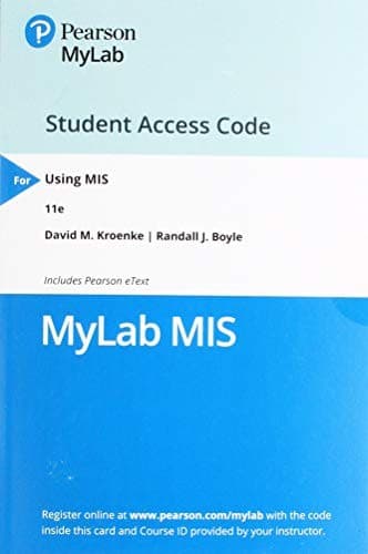 Tapa de MyLab MIS with Pearson eText -- Access Card -- for Using MIS
