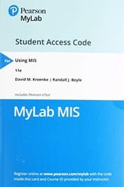 Tapa de MyLab MIS with Pearson eText -- Access Card -- for Using MIS