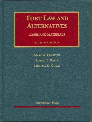 Tapa de Tort law and alternatives