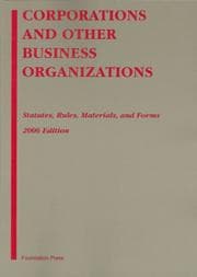 Tapa de Corporations and Other Business Organizations 2006