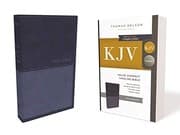 Tapa de KJV, Value Thinline Bible, Compact, Leathersoft, Blue, Red Letter Edition, Comfort Print