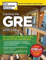 Tapa de Cracking the GRE with 4 Practice Tests, 2020 Edition