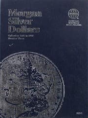 Tapa de Morgan Silver Dollar Folder Number Three