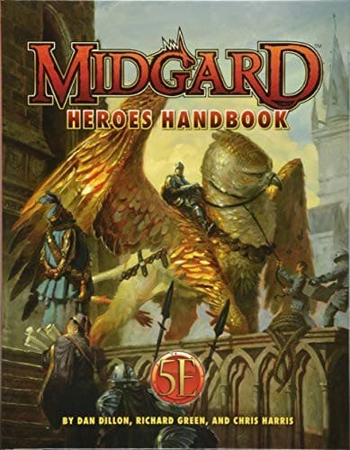 Tapa de Midgard Heroes Handbook for 5th Edition