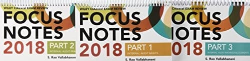 Tapa de Wiley CIAexcel Exam Review Focus Notes 2018 Complete Set