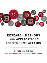 Tapa de Research Methods and Applications for Student Affairs