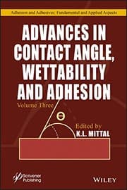 Tapa de Advances in Contact Angle, Wettability and Adhesion, Volume 3