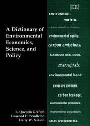 Tapa de A dictionary of environmental economics, science, and policy