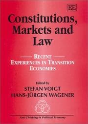 Tapa de Constitutions, markets, and law