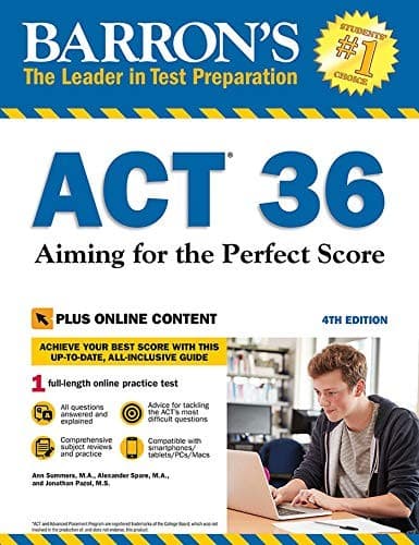 Tapa de Barron's ACT 36 with Online Test