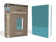 Tapa de NIV, Super Giant Print Reference Bible, Leathersoft, Teal, Red Letter Edition, Comfort Print