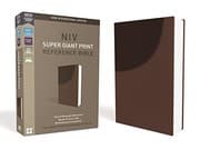 Tapa de NIV, Super Giant Print Reference Bible, Leathersoft, Brown, Red Letter Edition, Comfort Print