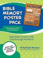 Tapa de Bible Memory Poster Pack for Elementary Kids