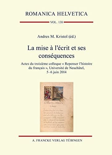 Tapa de La mise à l'écrit et ses conséquences