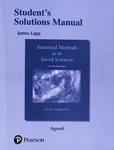 Tapa de Student's Solutions Manual for Statistical Methods for the Social Sciences