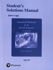 Tapa de Student's Solutions Manual for Statistical Methods for the Social Sciences