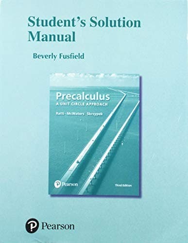 Tapa de Student's Solutions Manual for Precalculus