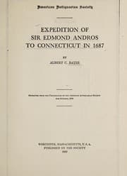 Tapa de Expedition of Sir Edmond Andros to Connecticut in 1687
