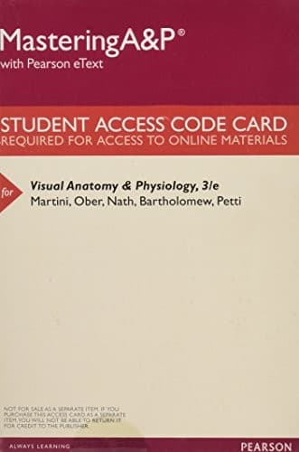 Tapa de MasteringA&P with Pearson eText -- ValuePack Access Card -- for Visual Anatomy & Physiology