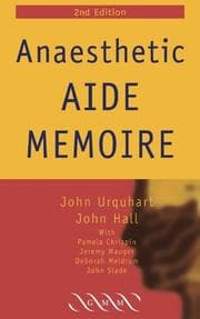 Tapa de Anaesthetic Aide Memoire