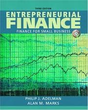 Tapa de Entrepreneurial Finance - Finance for Small Business