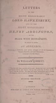 Tapa de Letters to the Right Honourable Lord Hawkesbury, and to the Right Honourable Henry Addington