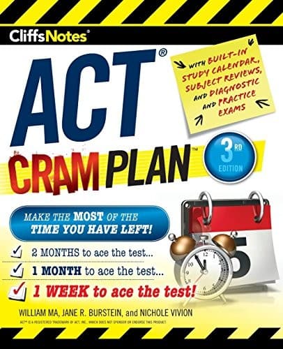Tapa de CliffsNotes ACT cram plan