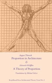 Tapa de Proportion in Architecture & A Theory of Proportion
