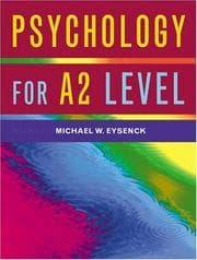 Tapa de Psychology for A2 level