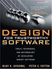 Tapa de Design for trustworthy software