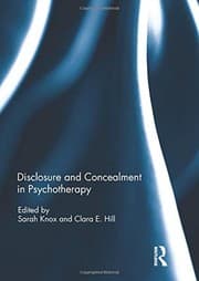 Tapa de Disclosure and Concealment in Psychotherapy
